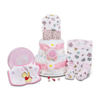 Pink Diaper Cake Gift Tower