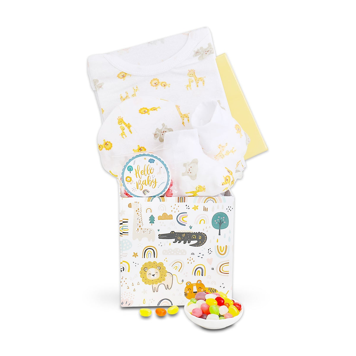 The Little Luxe Welcome Box Baby Gift Basket