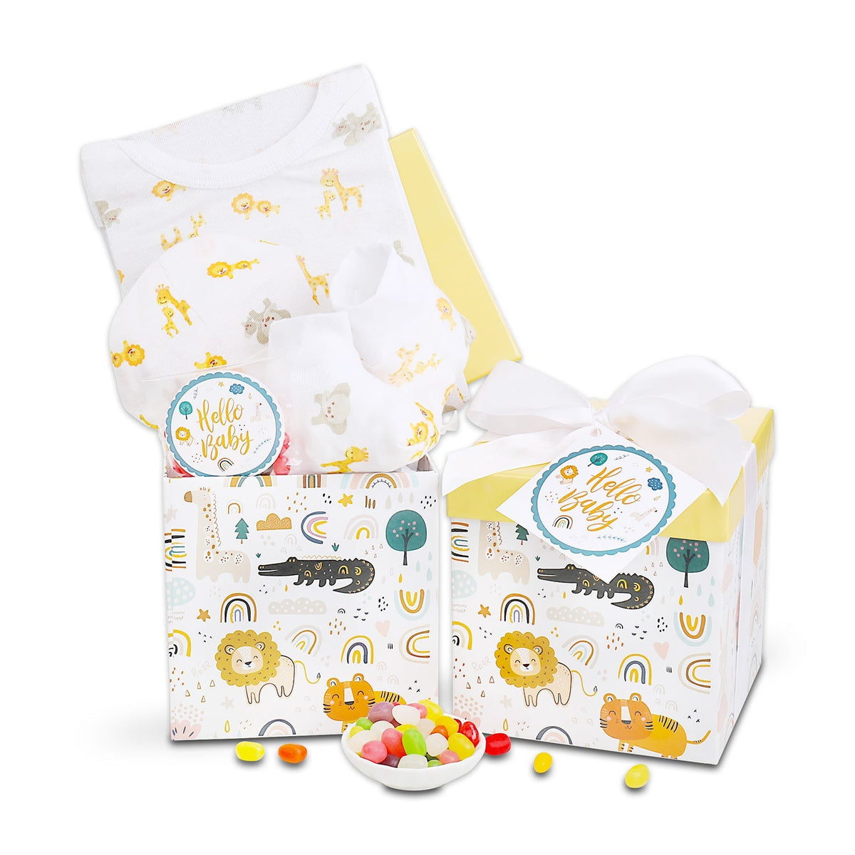 The Little Luxe Welcome Box Baby Gift Basket