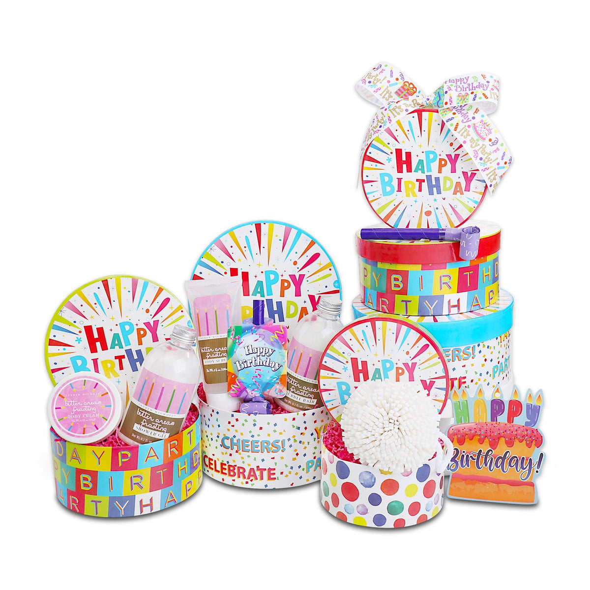 Happy Birthday Buttercream Bliss Spa Gift Tower