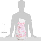 Pink Diaper Cake Gift Tower