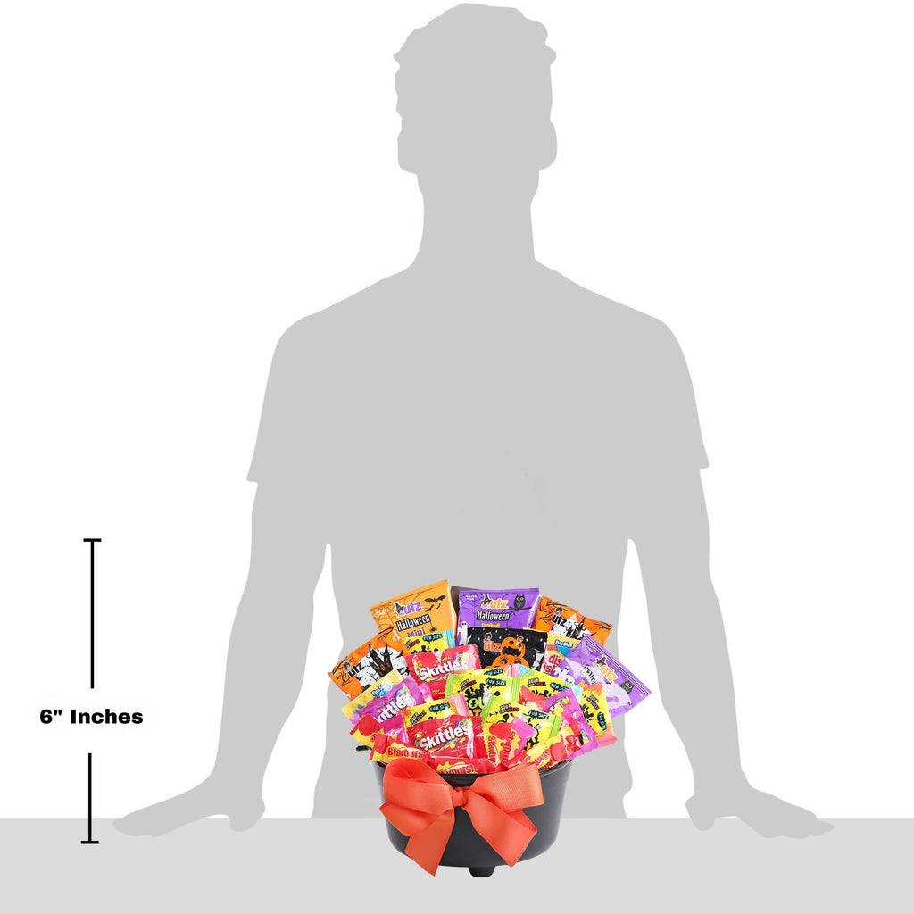 Spooky Cauldron of Halloween Treats Gift Basket