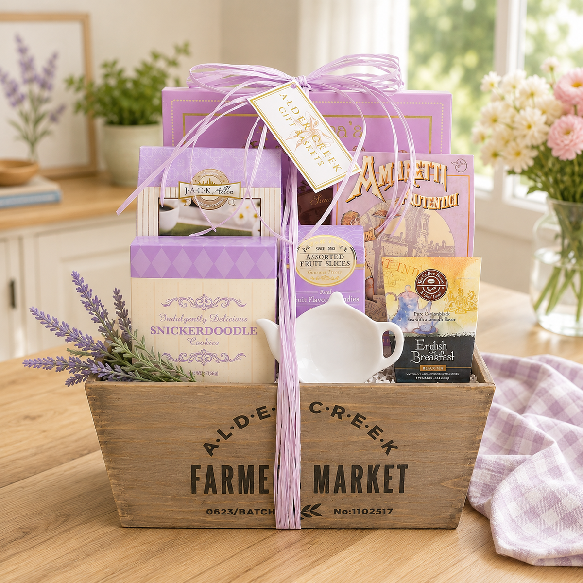 Time For Tea Lavender Gift Basket